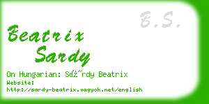 beatrix sardy business card